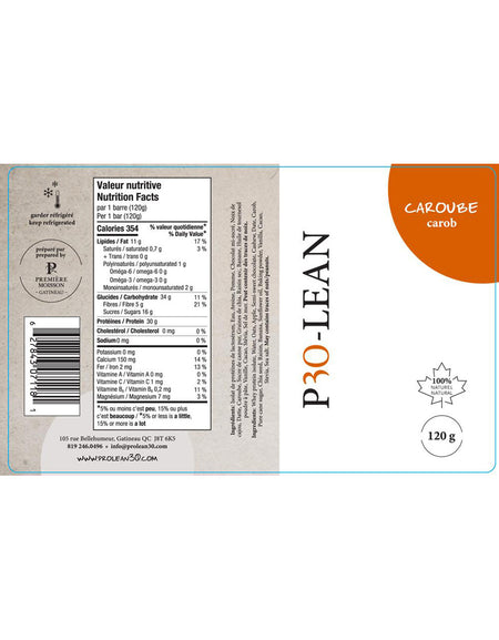 Barre Pro-Lean au caroube - Boîte de 10